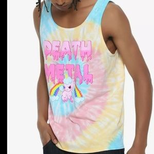 Hot Topic Men's Tie Dye Death Metal Unicorn Tank